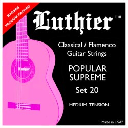 Struny Luthier 20 Clásica Popular Supreme LU-20 Struny do gitary klasycznej