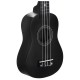 UK 01 Black ukulele sopranowe czarne pokrowiec, kostki, akordy