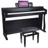 V-TONE BL-8808 BK PIANINO CYFROWE DO NAUKI USB MIDI CZARNE + Ława