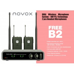 NOVOX FREE B2 zestaw bezprzewodowy: 2 mikrofony nagłowne