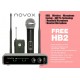 NOVOX FREE HB2 zestaw bezp.: 1 mikrofon do ręki + 1 mikrofon nagłowny